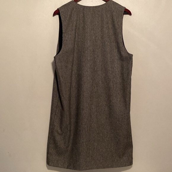 Joan Leslie Vintage Black & White Houndstooth Wool Button-Down Dress size 12 - Picture 6 of 12